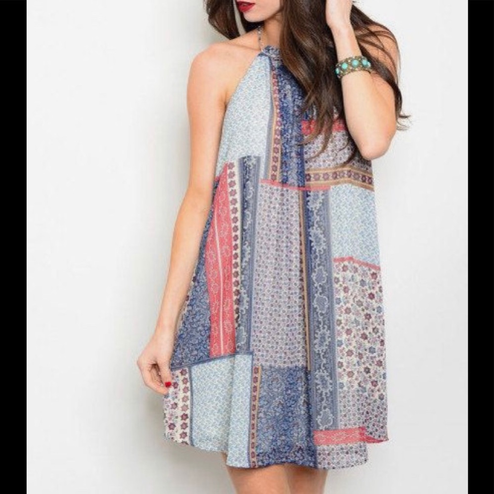 NWOT Eloise Anthropologie floral patch shift dress